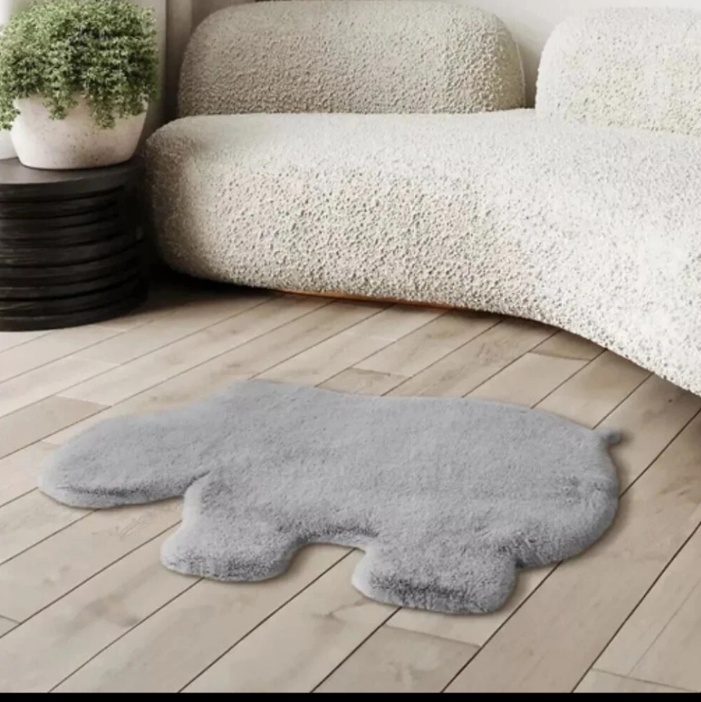 Mon Chateau Faux Fur Shaped, Hippo, nwt,special Gift